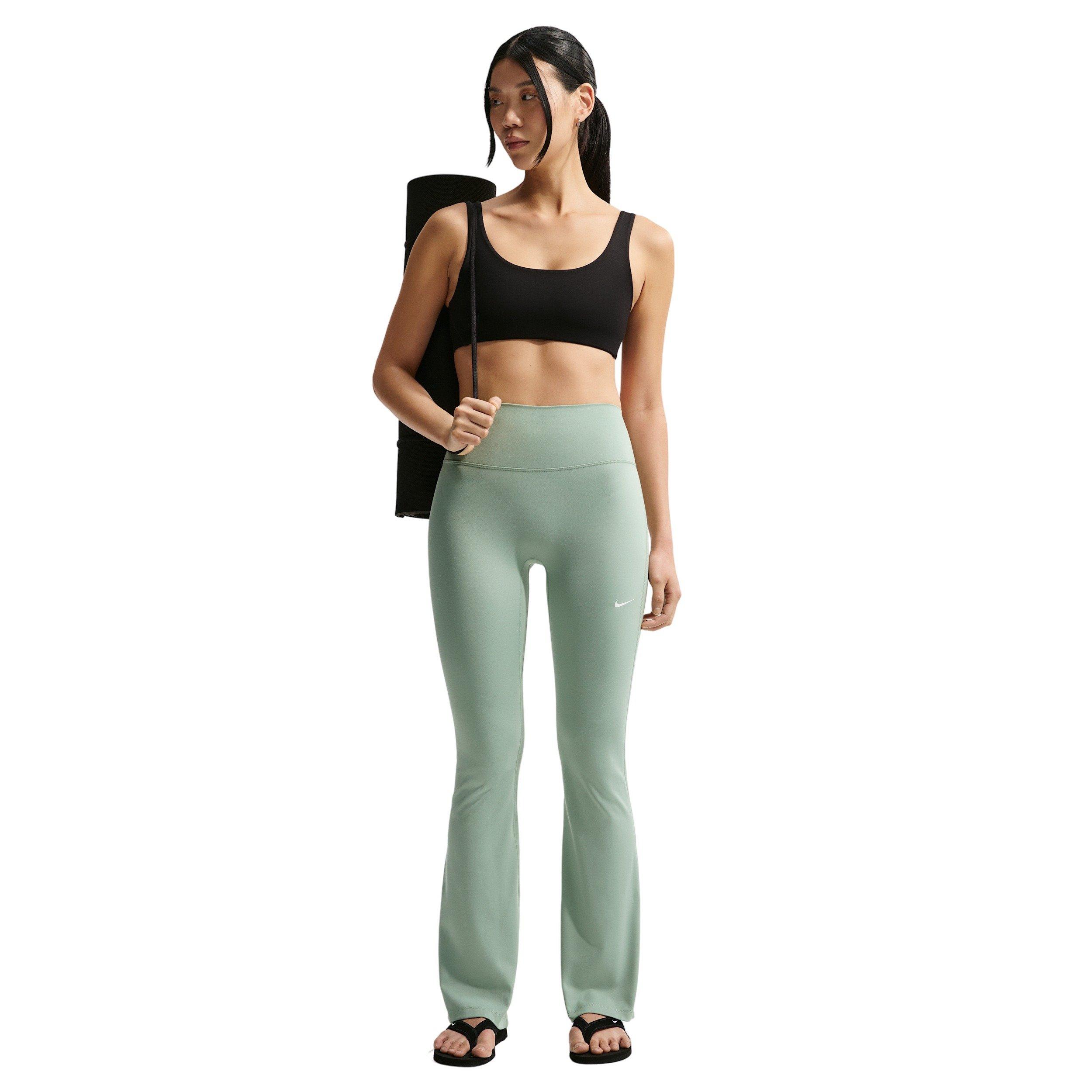 Nike Women's One High-Waisted Flared Leggings - Steam Green/White - STEAM GREEN/WHITE